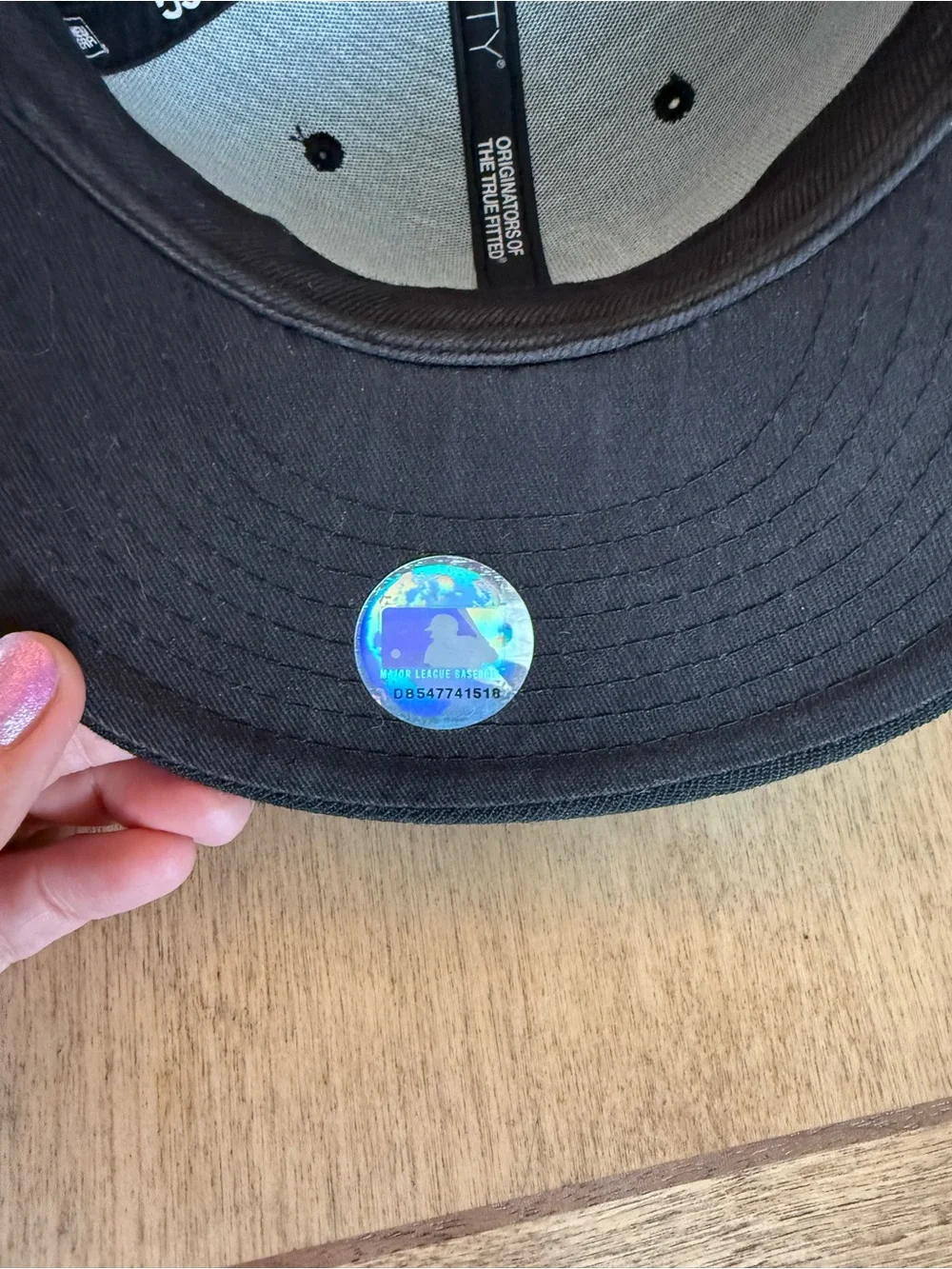 New Era Black Colorado Rockies Logo Fitted Cap